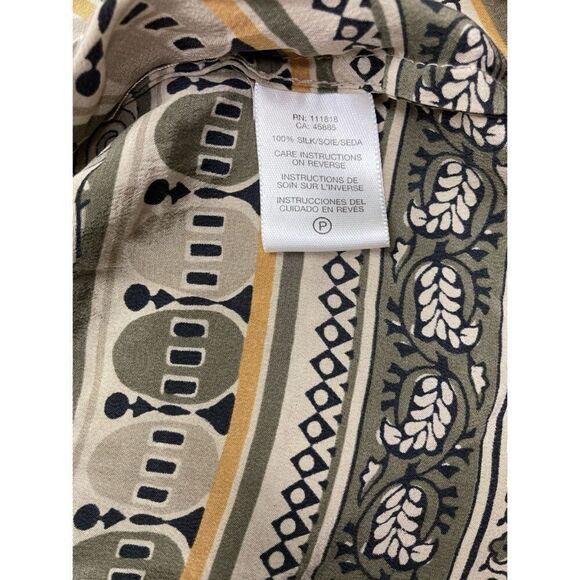 Michael Michael kors silk abstract geometric paisley like print tie waist tunic - Picture 4 of 5